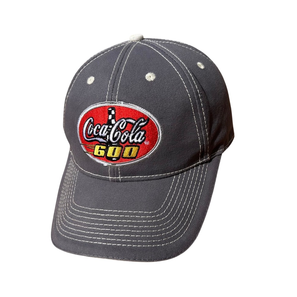 Coca-Cola Hat 600 Charlotte Motor Speedway Mens OSFM Gray NASCAR Racing Sporty